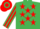 Silk - Emerald Green, Red stars, striped sleeves, hooped cap