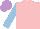 Silk - Pink, light blue sleeves, mauve cap