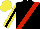Silk - Black, red sash, sash, yellow sleeves with black stripe, yellow cap