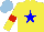 Silk - Yellow, blue star, red armbands, light blue cap