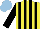 Silk - Yellow, black stripes, sleeves, light blue cap