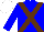 Silk - MADONNA BLUE, brown cross belts, white cap