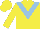 Silk - Yellow, light blue chevron, yellow arms, yellow cap