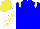 Silk - Blue body, yellow epaulettes, white arms, yellow stars, yellow cap