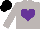 Silk - Light grey, purple heart, light grey sleeves, black cap