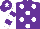 Silk - Purple, white spots, white & purple hooped sleeves, purple cap, white star