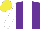 Silk - Purple, white stripe, sleeves, yellow cap