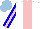 Silk - White, pink stripe, blue sleeves with pink stripe, light blue cap