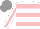 Silk - White, pink hoops, stripe sleeves, grey cap
