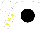 Silk - White, black ball, yellow stars on sleeves