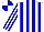 Silk - White body, big-blue striped, white arms, big-blue striped, white cap, big-blue quartered