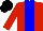Silk - Red,blue stripe,black cap