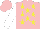Silk - Pink, yellow stars, white sleeves, pink cap