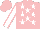 Silk - Pink, white stars, white sleeves, pink seams, pink cap