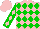 Silk - Pink, green diamonds, green sleeves, pink diamonds, pink cap