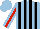 Silk - Light blue, black stripes, light blue sleeves, red stripe, light blue cap