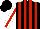 Silk - Black, red stripes, white sleeves, red stripe, black cap