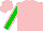 Silk - Pink, green sleeves, pink seams, pink cap