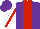 Silk - Purple, red stripe, white sleeves, red stripe, purple cap