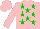 Silk - Pink,green stars