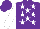 Silk - Purple, white stars, sleeves, purple cap