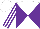 Silk - White, purple diagonal quarters, white sleeves, purple stripes