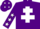 Silk - PURPLE,white cross of lorraine,white stars on sleeves,purple cap,white diamonds