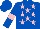 Silk - royal blue, pink stars, pink armlets