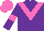 Silk - Purple body, rose chevron, purple arms, rose armlets, rose cap, purple striped