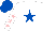 Silk - White, royal blue star, pink stars on white sleeves , royal blue cap