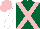 Silk - Dark green, pink cross belts, white sleeves, pink cap