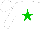 Silk - White, green star, green star on white cap