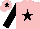 Silk - Pink, black star, sleeves and cap