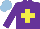 Silk - Purple, yellow cross, light blue cap