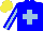 Silk - Blue, light blue cross, stripe on sleeves, yellow cap