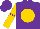 Silk - Purple, gold ball, purple feather emblem, gold sleeves, purple diamond hoop, purple cap