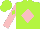 Silk - Lime green, pink diamond, lime green diamond on pink sleeves