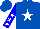 Silk - Royal blue,white star, white stars on blue sleeves