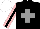 Silk - Black, grey cross, pink sleeves with black stripe, white cap