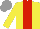 Silk - Yellow, red stripe, grey cap
