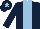 Silk - Dark blue, light blue stripe, light blue star on cap