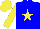 Silk - Big-blue body, yellow star, yellow arms, yellow cap