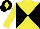 Silk - Yellow and black quartered diagonally, yellow sleeves, checked diamond cap