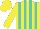 Silk - Yellow, turquoise stripes