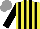 Silk - Yellow, black stripes, sleeves, grey cap