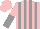 Silk - Pink and grey stripes, halved sleeves
