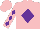 Silk - Pink, purple diamond, purple diamonds on pink sleeves