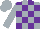 Silk - Silver, purple blocks