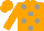 Silk - Orange, grey dots