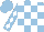 Silk - Light blue and white check, diamonds on sleeves